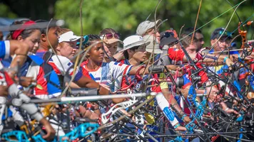 Archers during qualifying at the Copa Merengue in 2022.