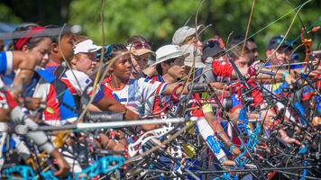 Archers during qualifying at the Copa Merengue in 2022.