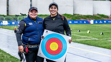 Lopez and Usquiano seeded top in the two-archer team event.