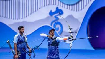 Atanu Das shooting at Hangzhou 2022 Asian Games.
