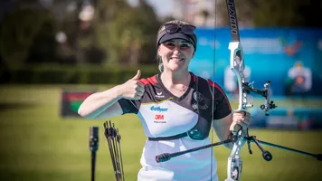 Katharina Bauer after winning in Antalya.