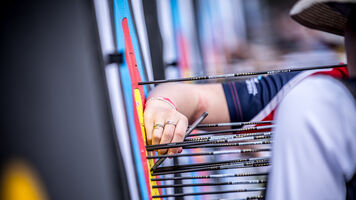 Arrows in the target at the Spring Arrows.