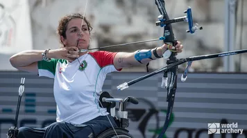 Elisabetta Mijno shoots during the European Para Championships.