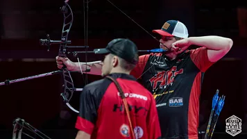 Jean Philippe Boulch shoots during the final at the Nimes Tournament in 2022.