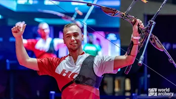 Steve Wijler celebrates win at the Lausanne Challenge.