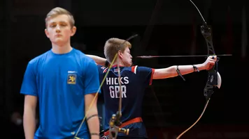 Barebow archers at the 2023 European indoors.