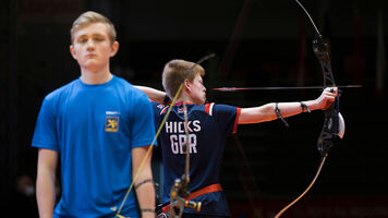 Barebow archers at the 2023 European indoors.
