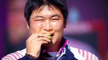 Oh Jin Hyek after winning the London 2012 Olympics.