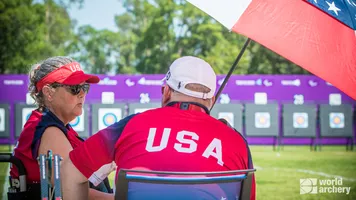 Lia Coryell on the line at the Tokyo 2020 Paralympic Games.