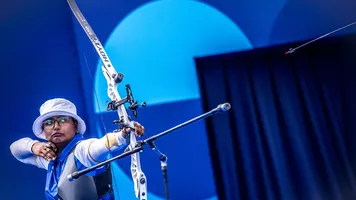 Deepika Kumari during eliminations at Paris 2024 Olympics.