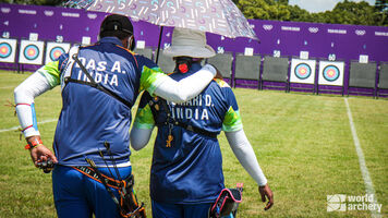 Atanu Das and Deepika Kumari at the Tokyo 2020 Olympic Games.