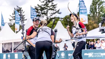Germany celebrates at the world championships.