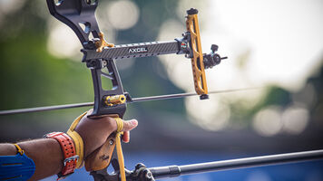 An arrow leaving the bow of Atanu Das.