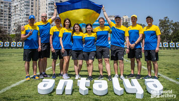 Ukraine’s delegation at the season opener.