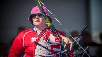 Penny Healey shoots during the season opener in Antalya.