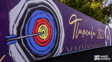 Branding at the Tlaxcala 2022 Hyundai Archery World Cup Final.