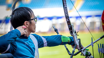 Otgonbold Baatarkhuyag shoots in Shanghai.