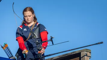 Louisa Piper during the finals at the world field championships.