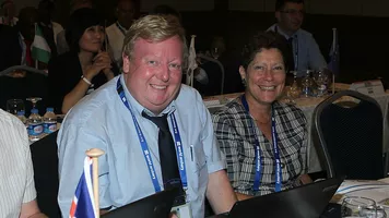 Dave Harrison at World Archery Congress in 2013.