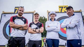 Germany and Korea to face for recurve mixed team gold at worlds.
