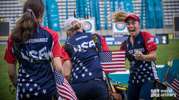 The USA women celebrate winning an Olympic quota in 2021.