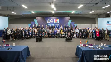 Attendees at World Archery’s 54th congress in Yankton, USA.