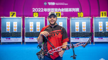 Mike Schloesser at the 2022 Taipei Archery Open.