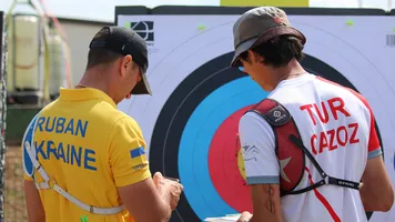 Two Olympic Champions: Mete Gazoz and Viktor Ruban.