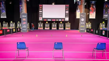 Finals range at the Sud de France – Nimes Archery Tournament in 2021.