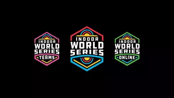 Indoor World Series logo triple.