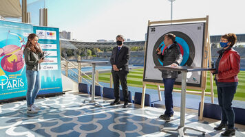 Press conference launch of the 2021 Hyundai Archery World Cup stage in Paris.