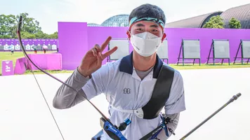 Kim Je Deok at the Tokyo 2020 Olympic Games.