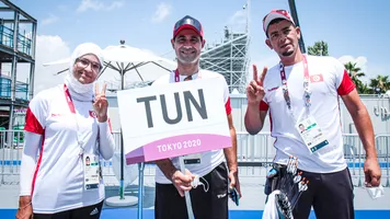 The Tunisian team at the Tokyo 2020 Olympic Games.
