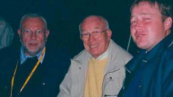 Beppe Cinnirella, Raoul Theeuws and Tom Dielen on a boat trip in Sydney in 2000.