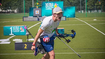 Aljaz Brenk wins under-18 gold.