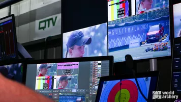 The remote MCR in use during the opening stage of the 2021 Hyundai Archery World Cup.
