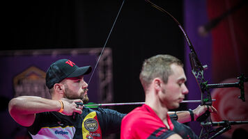 Felix Wieser shoots his way to gold at the Nimes Tournament in 2022.