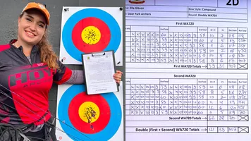 Ella Gibson shoots 1417/1440 to set world record at Cleadon Archers.