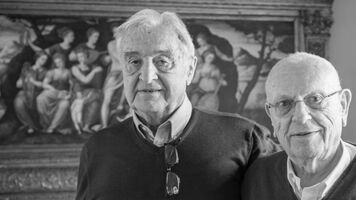 Francesco Gnecchi-Ruscone (centre) with Beppe Cinnirella in 2017.