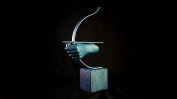 The Hyundai Archery World Cup Final winner trophy.