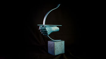 The Hyundai Archery World Cup Final winner trophy.