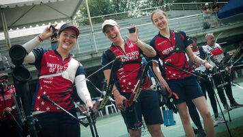 The US recurve women’s team in Medellin.