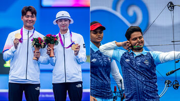 Korea, India win mixed team titles at Asian Games in Hangzhou.