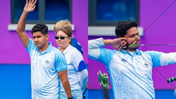 Abhishek Verma and Pravin Deotale in Hangzhou.