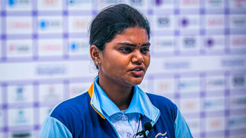 Jyothi after topping qualifying at the Asian Games.