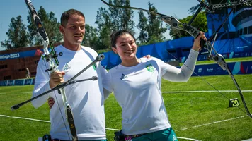 Marcus D’Almeida and Ana Machado at Santiago 2023.