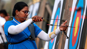 Deepika Kumari at Indian trials in 2024.