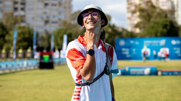 Mete Gazoz at the Spring Arrows tournament 2024