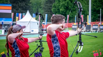 Archers aiming.