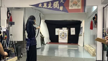 Student shooting at the KTA Second Patriots' Day competition.